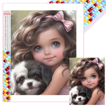 Load image into Gallery viewer, Diamond Painting - Full Square - girl holding pet (30*40CM)
