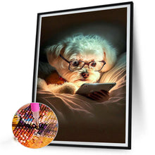 Load image into Gallery viewer, Diamond Painting - Full Square - reading puppy (30*40CM)
