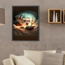 Load image into Gallery viewer, Diamond Painting - Full Square - reading puppy (30*40CM)
