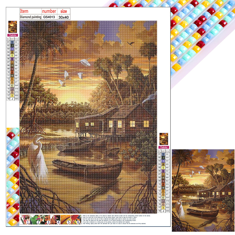 Diamond Painting - Full Square - woods house (30*40CM)
