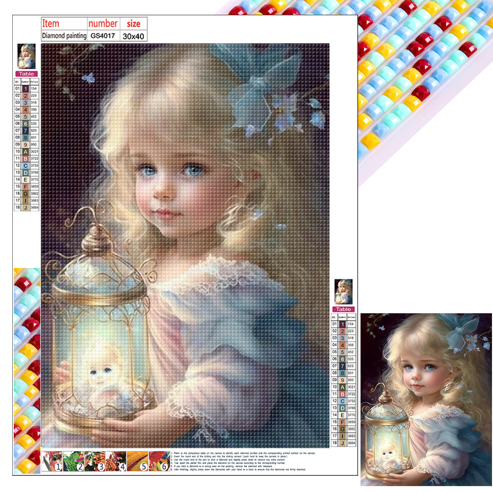 Diamond Painting - Full Square - sweet girl (30*40CM)