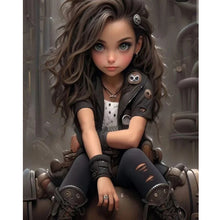 Load image into Gallery viewer, Diamond Painting - Full Round - sweet cool girl (40*50CM)
