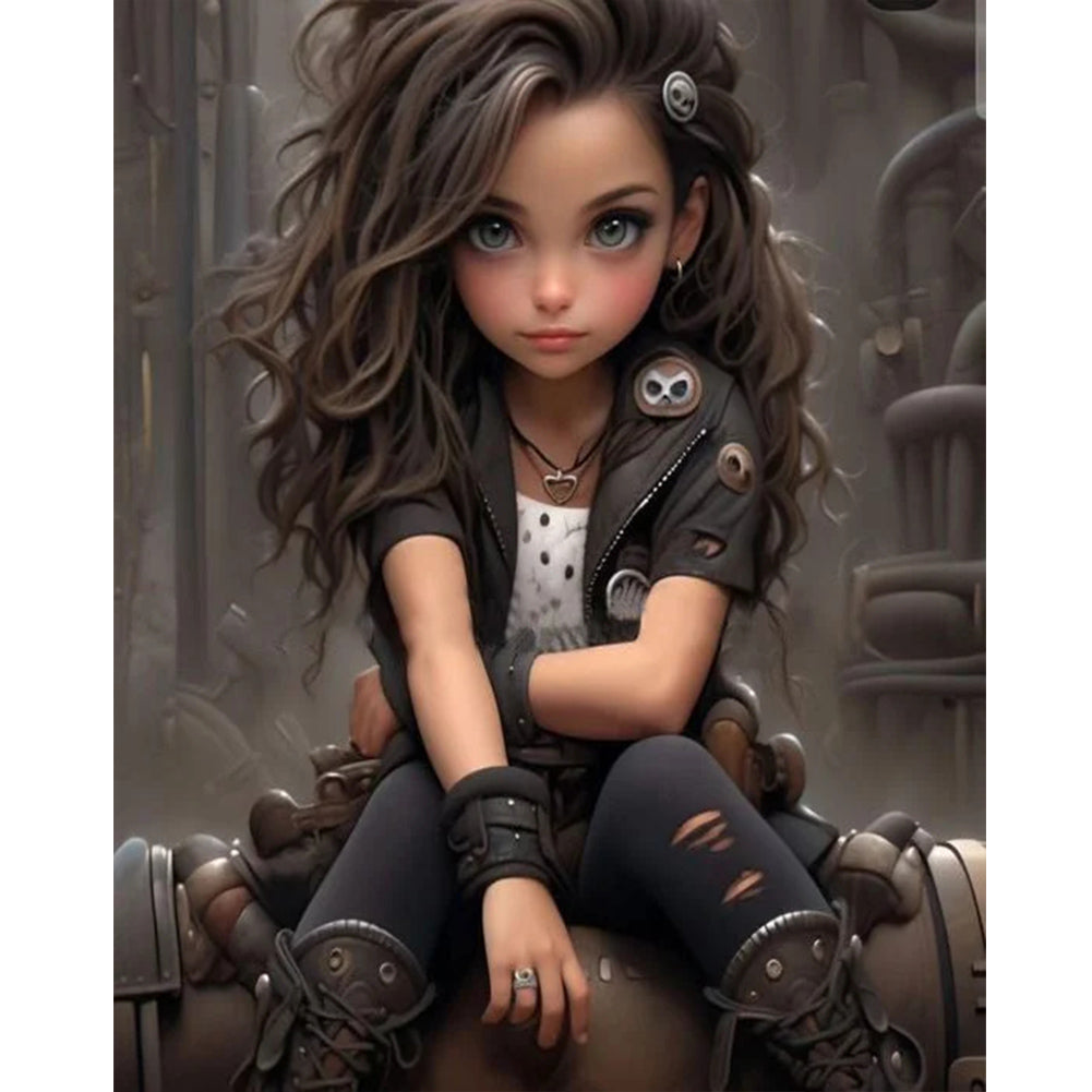 Diamond Painting - Full Round - sweet cool girl (40*50CM)