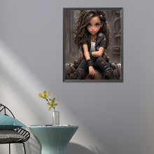 Load image into Gallery viewer, Diamond Painting - Full Round - sweet cool girl (40*50CM)
