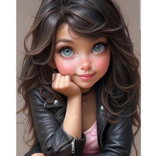 Load image into Gallery viewer, Diamond Painting - Full Round - sweet cool girl (40*50CM)

