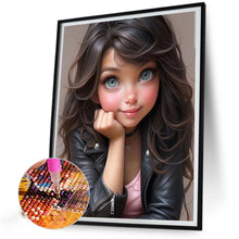 Load image into Gallery viewer, Diamond Painting - Full Round - sweet cool girl (40*50CM)
