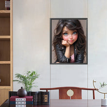 Load image into Gallery viewer, Diamond Painting - Full Round - sweet cool girl (40*50CM)
