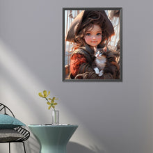 Load image into Gallery viewer, Diamond Painting - Full Round - sweet cool girl (40*50CM)
