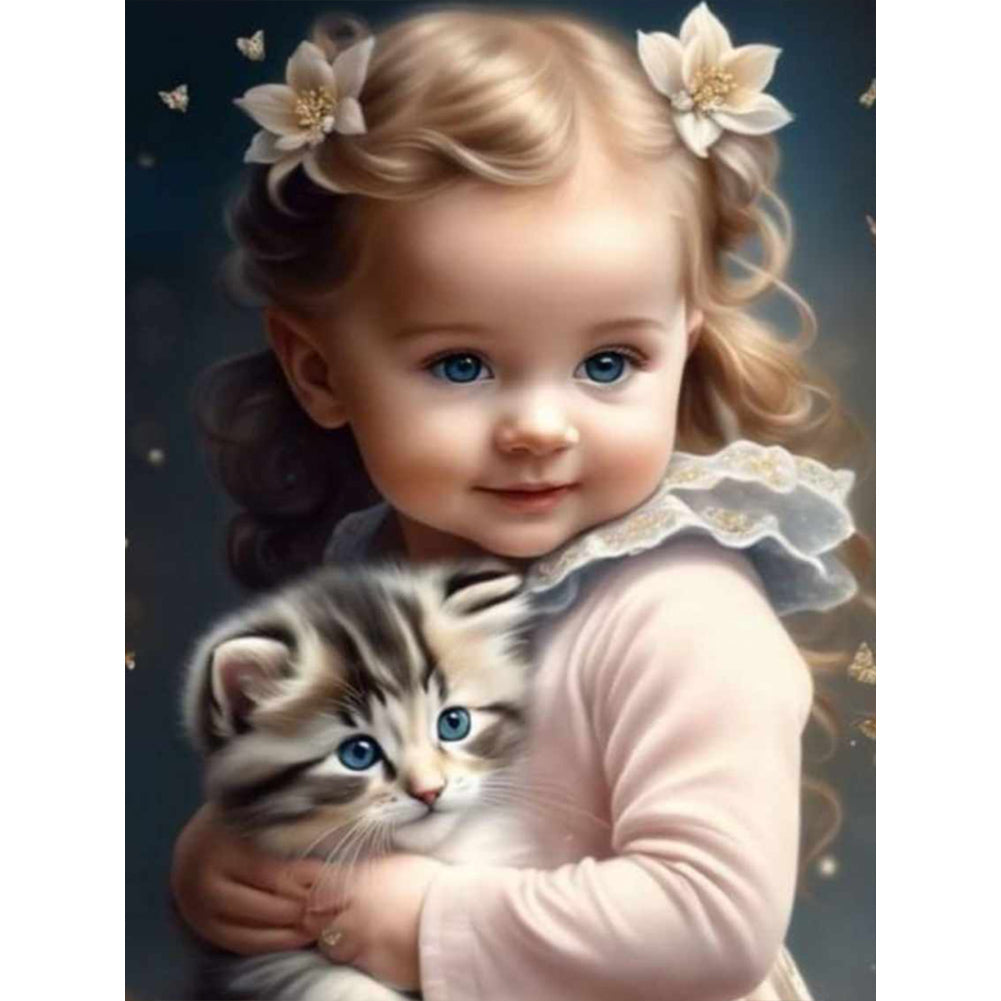 Diamond Painting - Full Round - sweet girl (30*40CM)