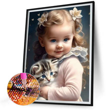 Load image into Gallery viewer, Diamond Painting - Full Round - sweet girl (30*40CM)
