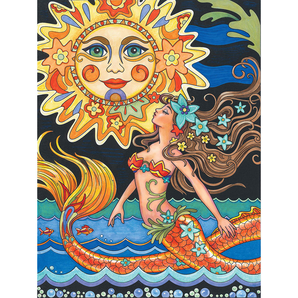 Diamond Painting - Full Round - sun and mermaid (30*40CM)