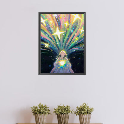 Diamond Painting - Full Round - glowing girl (40*55CM)