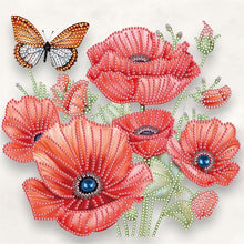 Load image into Gallery viewer, Diamond Painting - Partial Special Shaped - poppy flower (30*30CM)
