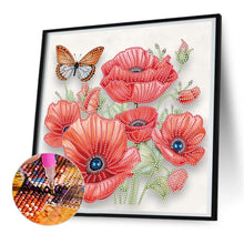 Load image into Gallery viewer, Diamond Painting - Partial Special Shaped - poppy flower (30*30CM)
