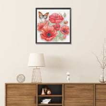 Load image into Gallery viewer, Diamond Painting - Partial Special Shaped - poppy flower (30*30CM)
