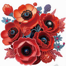 Load image into Gallery viewer, Diamond Painting - Partial Special Shaped - poppy flower (30*30CM)
