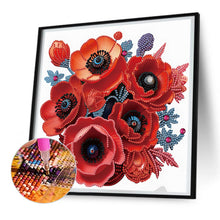 Load image into Gallery viewer, Diamond Painting - Partial Special Shaped - poppy flower (30*30CM)
