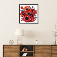 Load image into Gallery viewer, Diamond Painting - Partial Special Shaped - poppy flower (30*30CM)
