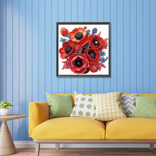 Load image into Gallery viewer, Diamond Painting - Partial Special Shaped - poppy flower (30*30CM)
