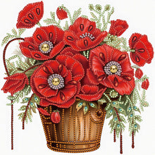 Load image into Gallery viewer, Diamond Painting - Partial Special Shaped - poppy flower (30*30CM)
