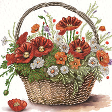 Load image into Gallery viewer, Diamond Painting - Partial Special Shaped - poppy flower (30*30CM)
