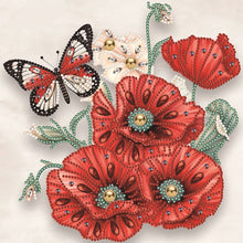 Load image into Gallery viewer, Diamond Painting - Partial Special Shaped - poppy flower (30*30CM)
