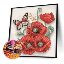 Load image into Gallery viewer, Diamond Painting - Partial Special Shaped - poppy flower (30*30CM)
