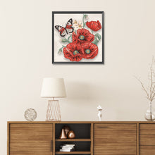 Load image into Gallery viewer, Diamond Painting - Partial Special Shaped - poppy flower (30*30CM)
