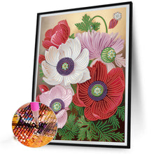 Load image into Gallery viewer, Diamond Painting - Partial Special Shaped - poppy flower (30*40CM)
