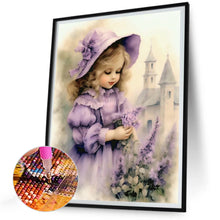 Load image into Gallery viewer, Diamond Painting - Full Round - lavender girl (30*40CM)
