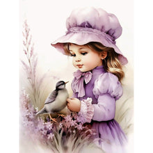 Load image into Gallery viewer, Diamond Painting - Full Round - lavender girl (30*40CM)
