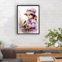Load image into Gallery viewer, Diamond Painting - Full Round - lavender girl (30*40CM)
