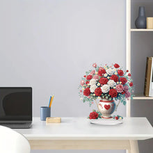 Load image into Gallery viewer, Acrylic Rose Vase Diamond Painting Desktop Decorations for Office Desktop Decor
