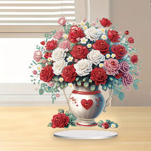 Load image into Gallery viewer, Acrylic Rose Vase Diamond Painting Desktop Decorations for Office Desktop Decor
