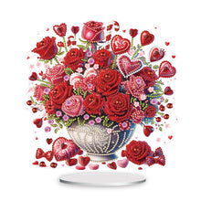 Load image into Gallery viewer, Acrylic Rose Vase Diamond Painting Desktop Decorations for Office Desktop Decor
