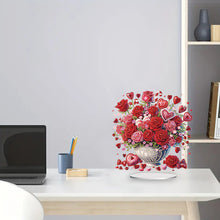 Load image into Gallery viewer, Acrylic Rose Vase Diamond Painting Desktop Decorations for Office Desktop Decor
