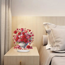 Load image into Gallery viewer, Acrylic Rose Vase Diamond Painting Desktop Decorations for Office Desktop Decor
