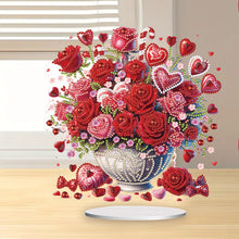 Load image into Gallery viewer, Acrylic Rose Vase Diamond Painting Desktop Decorations for Office Desktop Decor

