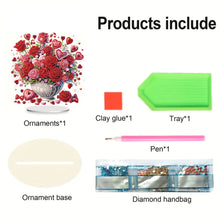 Load image into Gallery viewer, Acrylic Rose Vase Diamond Painting Desktop Decorations for Office Desktop Decor
