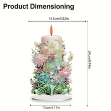 Load image into Gallery viewer, Flowers Candle Table Top Diamond Painting Ornament Kits for Office Desktop Decor
