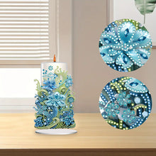 Load image into Gallery viewer, Flowers Candle Table Top Diamond Painting Ornament Kits for Office Desktop Decor
