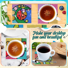 Load image into Gallery viewer, 6/8 Pcs Acrylic Summer Beach Diamond Painting Coasters with Holder Cork Pads
