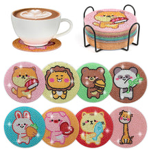 Load image into Gallery viewer, 6/8 Pcs Acrylic Summer Beach Diamond Painting Coasters with Holder Cork Pads
