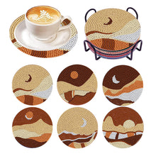 Load image into Gallery viewer, 6/8 Pcs Acrylic Summer Beach Diamond Painting Coasters with Holder Cork Pads
