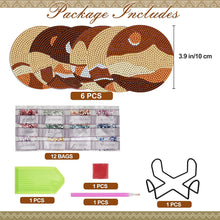 Load image into Gallery viewer, 6/8 Pcs Acrylic Summer Beach Diamond Painting Coasters with Holder Cork Pads
