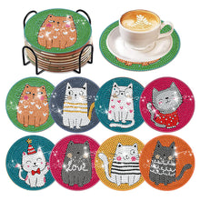 Load image into Gallery viewer, 6/8 Pcs Acrylic Summer Beach Diamond Painting Coasters with Holder Cork Pads
