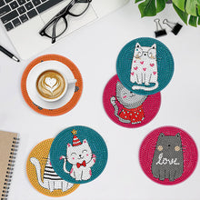 Load image into Gallery viewer, 6/8 Pcs Acrylic Summer Beach Diamond Painting Coasters with Holder Cork Pads

