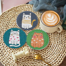 Load image into Gallery viewer, 6/8 Pcs Acrylic Summer Beach Diamond Painting Coasters with Holder Cork Pads
