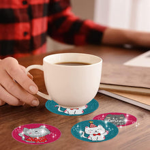 Load image into Gallery viewer, 6/8 Pcs Acrylic Summer Beach Diamond Painting Coasters with Holder Cork Pads

