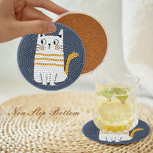 Load image into Gallery viewer, 6/8 Pcs Acrylic Summer Beach Diamond Painting Coasters with Holder Cork Pads

